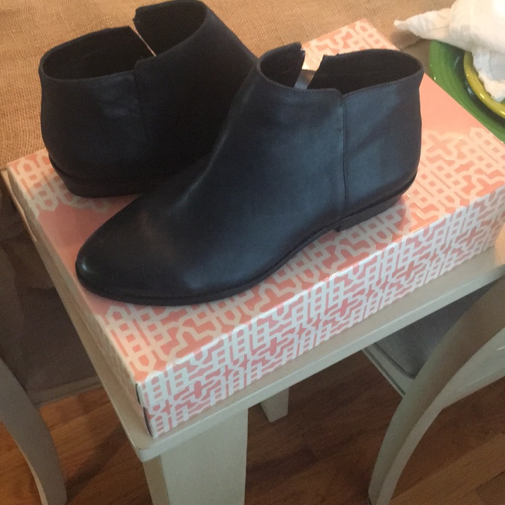 Black Leather Booties